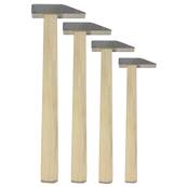 Set de 4 mini marteaux - en acier et manche bois - Multirex