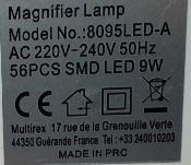 Lampe loupe à LED - lentille de 168x103mm. - 9 watts - Multirex