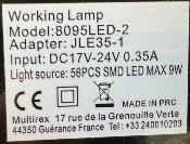 Lampe loupe à LED - lentille de 125x78mm. - 8 watts - Multirex